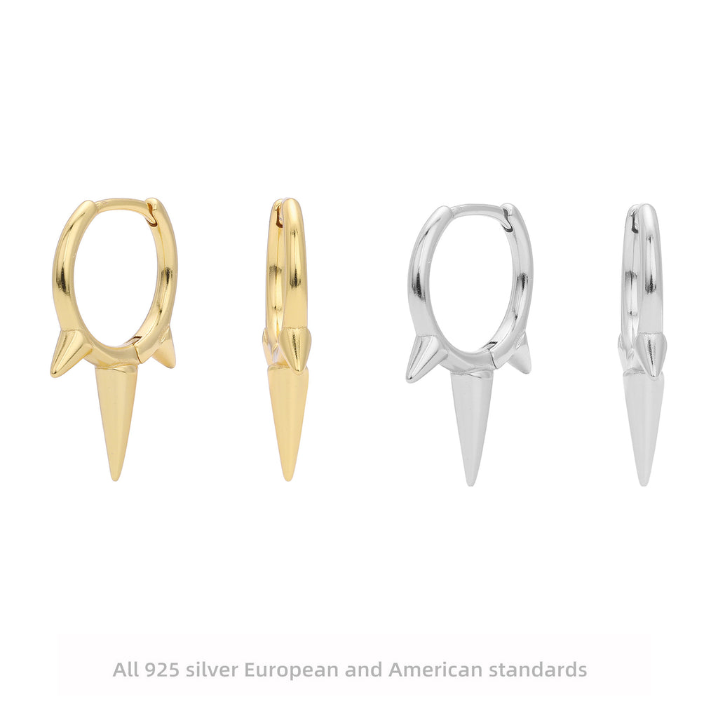 Damen Creolen im modernen Speerspitzen-Design aus 925er Sterlingsilber Shop Nory