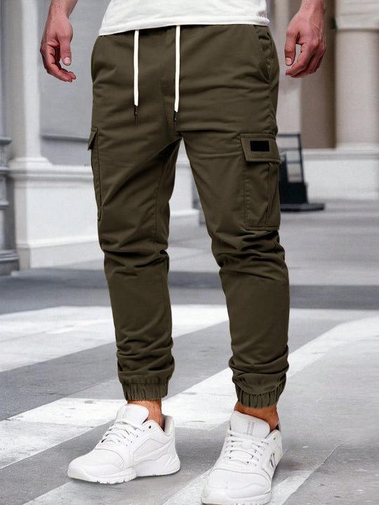 Herren Cargo-Hose mit elastischem Bund und multifunktionalen Taschen