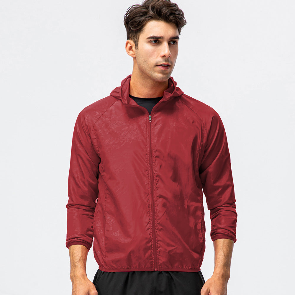 Herren leichte Laufjacke mit atmungsaktiven Eigenschaften und reflektierendem Design