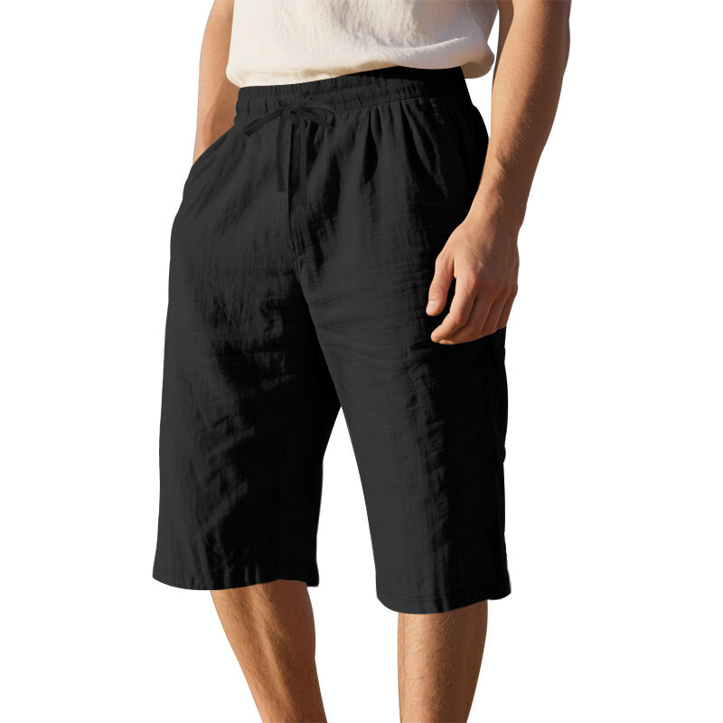 Herren leichte Freizeithose mit elastischem Bund und praktischen Taschen