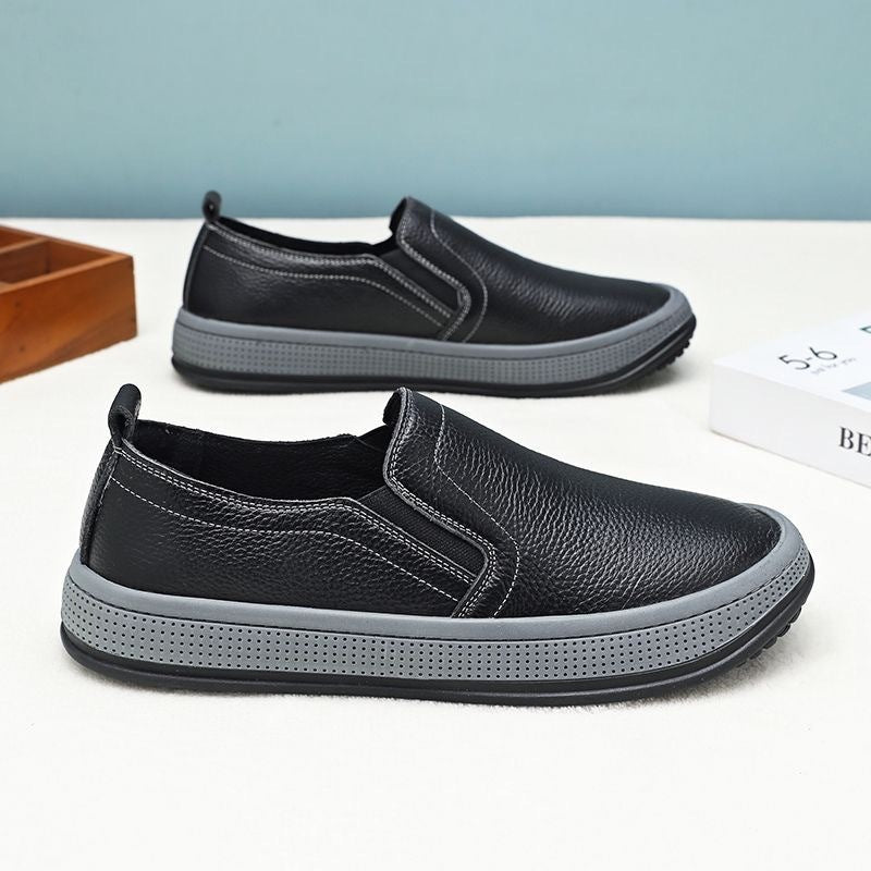 Herren Bequeme Slip-On Sneakers aus Leder Shop Nory
