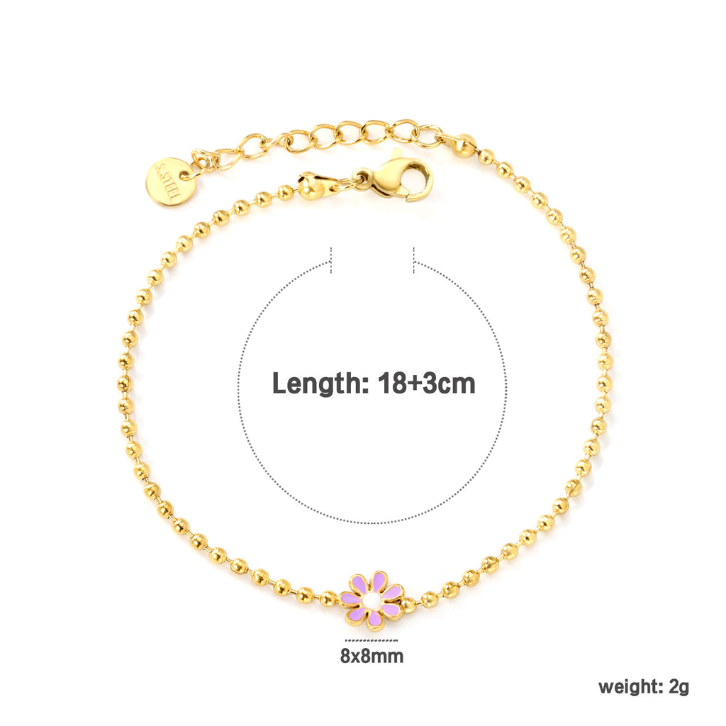 Damen Armband mit filigranen Blumenmotiven und verstellbarem Verschluss Shop Nory