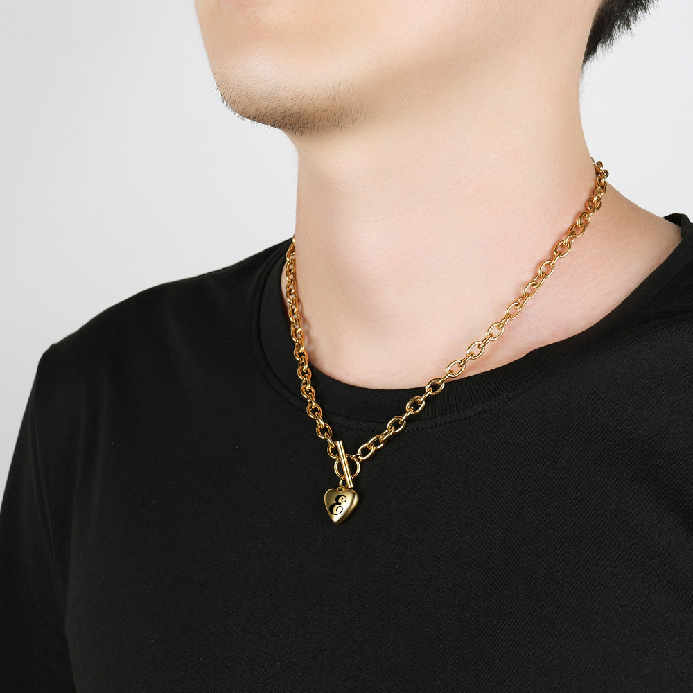 Damen Halskette mit Herzanhänger und stabiler Kettengliederung Shop Nory