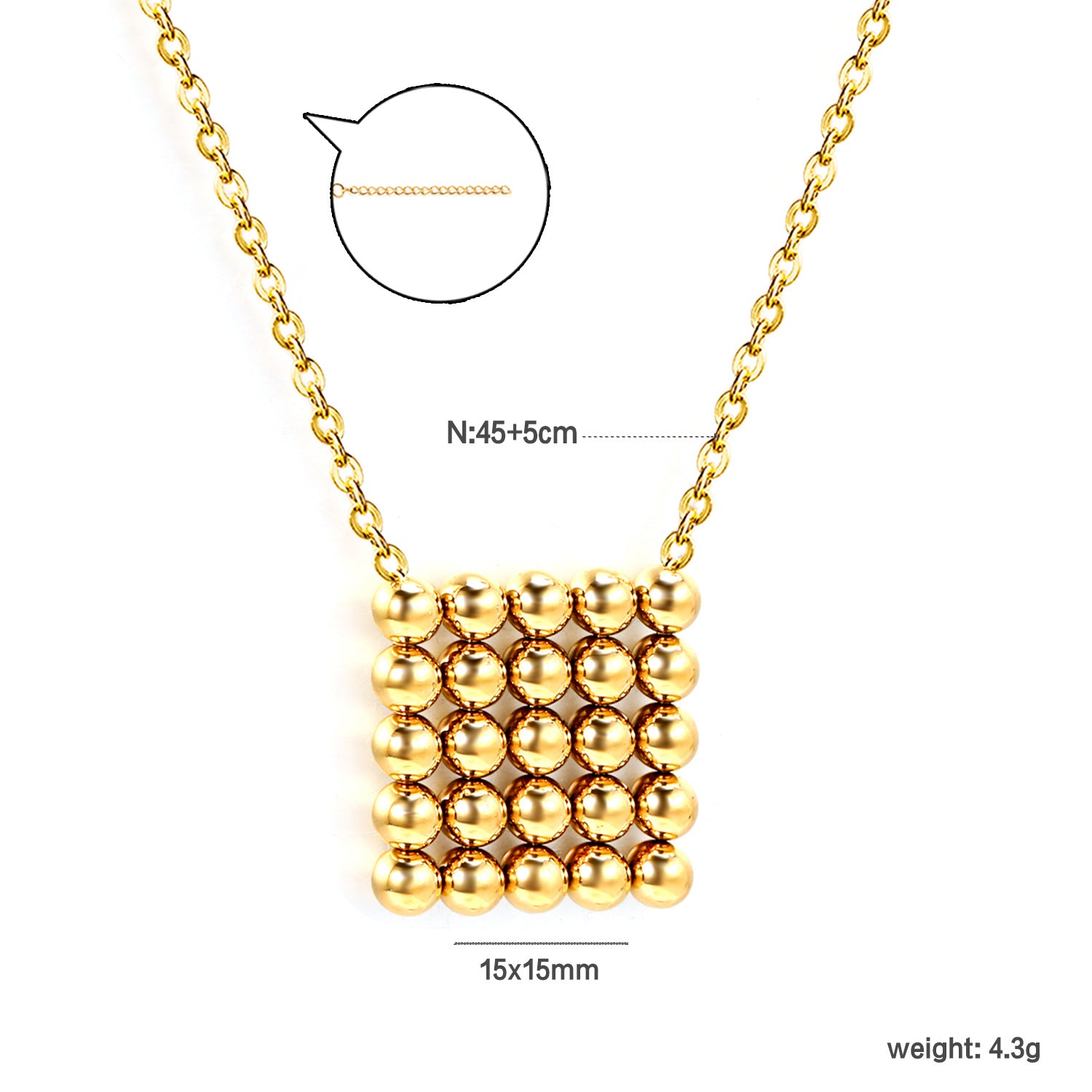 Damen elegante Halskette mit geometrischem Anhänger und verstellbarem Verschluss Shop Nory