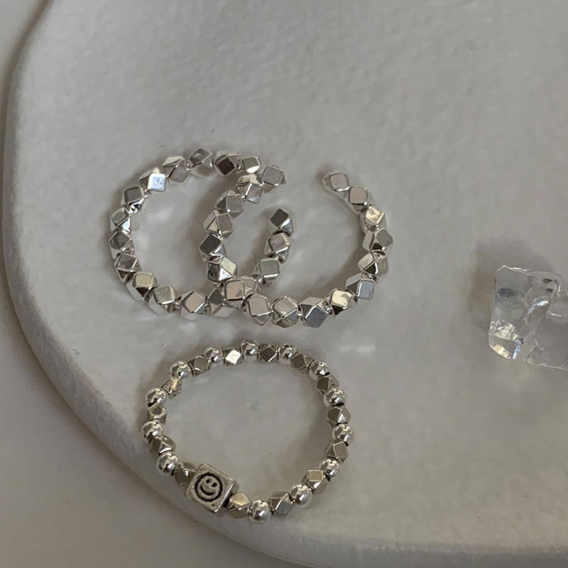 Damenring aus hochwertigem Edelstahl mit geometrischem Design Shop Nory