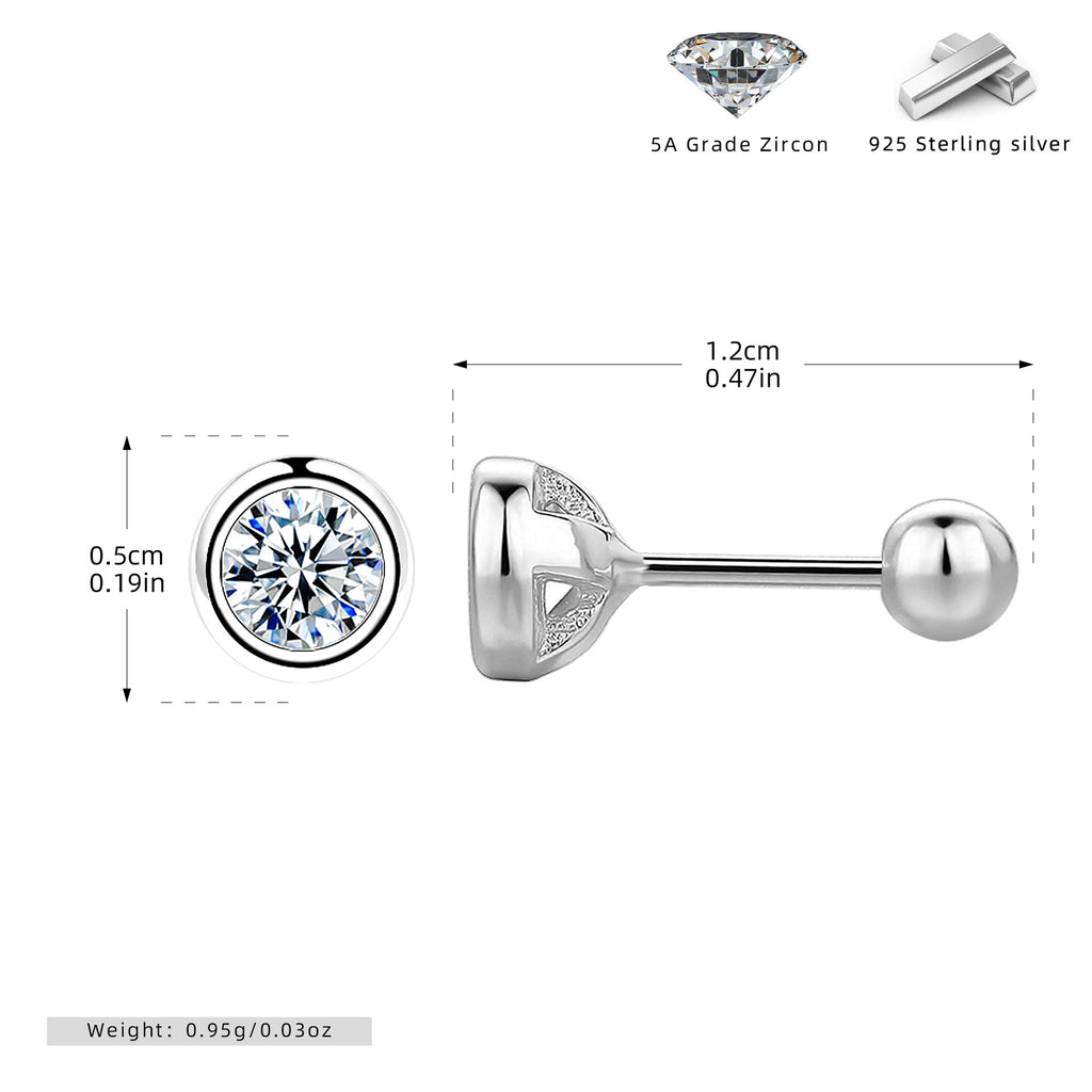 Damen Piercing mit funkelndem 5A Zirkon aus hochwertigem 925 Sterling Silber Shop Nory