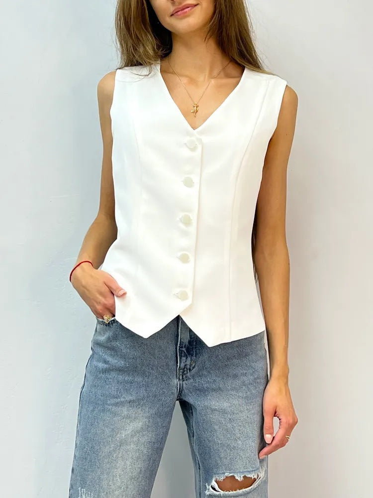 Damen Maßgeschneiderte Elegante Weste Shopnory