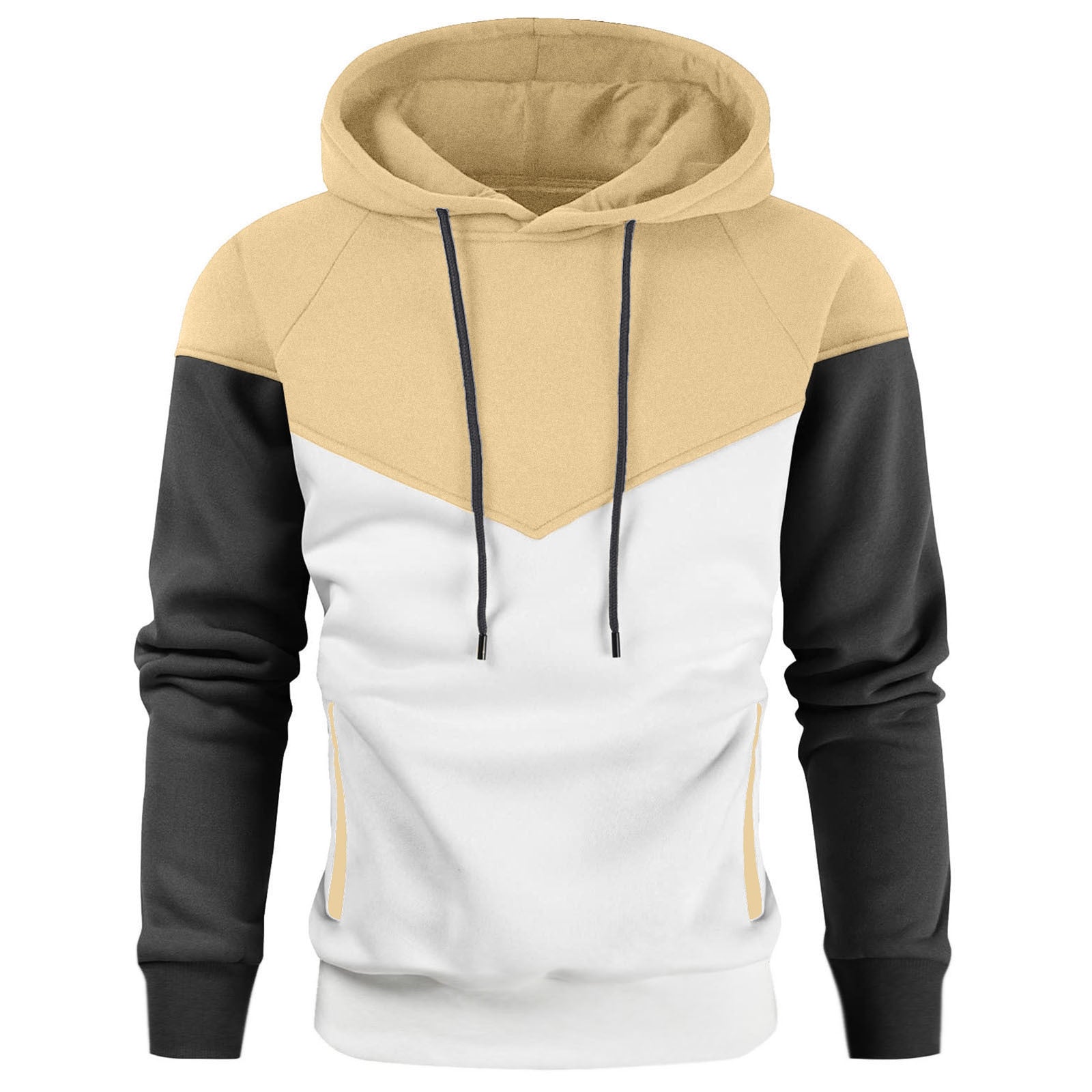 Herren modischer Hoodie mit innovativem Patchwork-Design