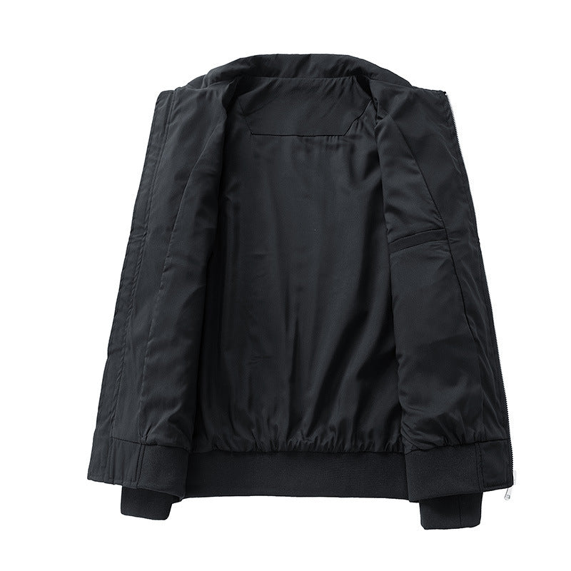 Herren Leichte Oversize-Bomberjacke aus winddichtem Nylon mit Reißverschluss, Brusttasche und Rippbündchen Shop Nory