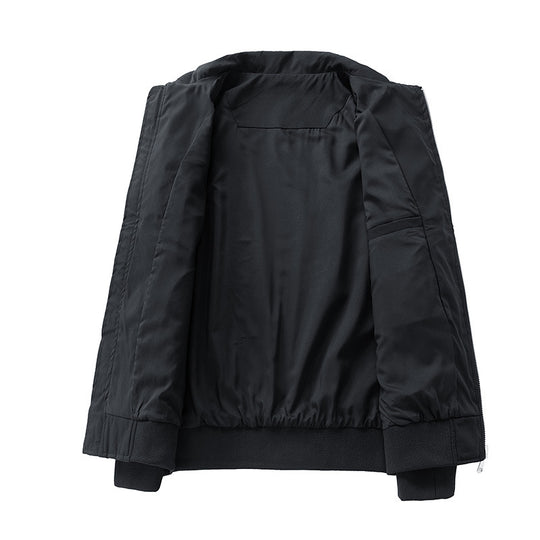 Herren Leichte Oversize-Bomberjacke aus winddichtem Nylon mit Reißverschluss, Brusttasche und Rippbündchen Shop Nory