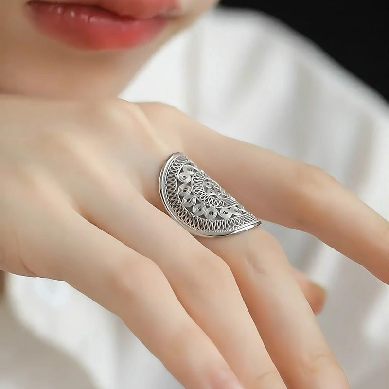 Damen kunstvoll gestalteter Ring mit spiralförmigem Design Shop Nory