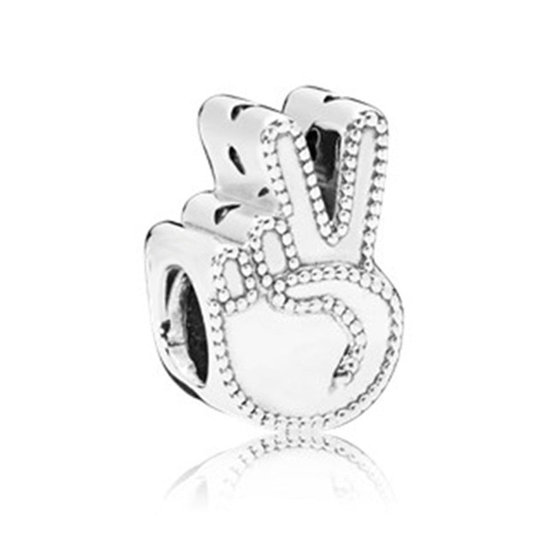Facettierter Kristall-Charme Perlenanhänger Für Charm-Armband mit Zirkonia-Einfassung