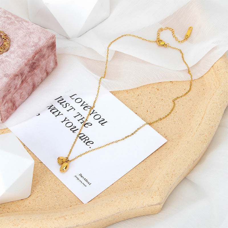 Damen feine Halskette mit symbolischem Anhänger und eleganter Gliederkette Shop Nory