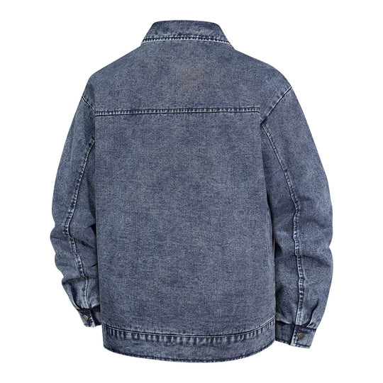Herren Oversized Jeansjacke mit Stonewash-Effekt und aufgesetzten Taschen Shop Nory