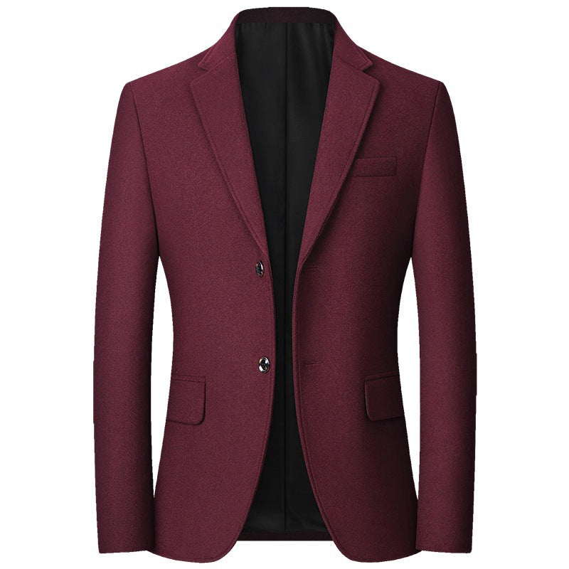 Herren tailliertes Wollmix-Sakko mit Reverskragen und elegantem Knopfverschluss Shop Nory