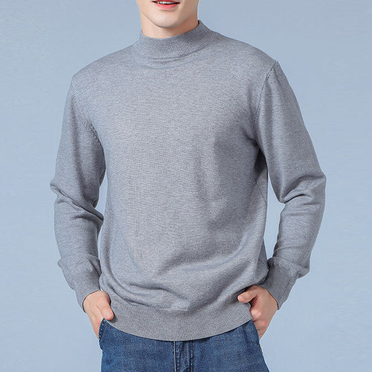 Herren Feiner Mockneck-Pullover aus hochwertigem Feinstrick mit gerippten Abschlüssen Shop Nory