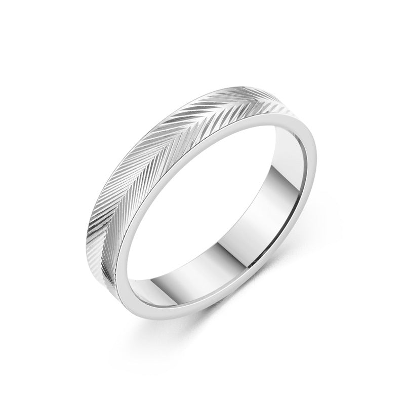 Herren Ring mit raffiniertem, geprägtem Muster Shop Nory