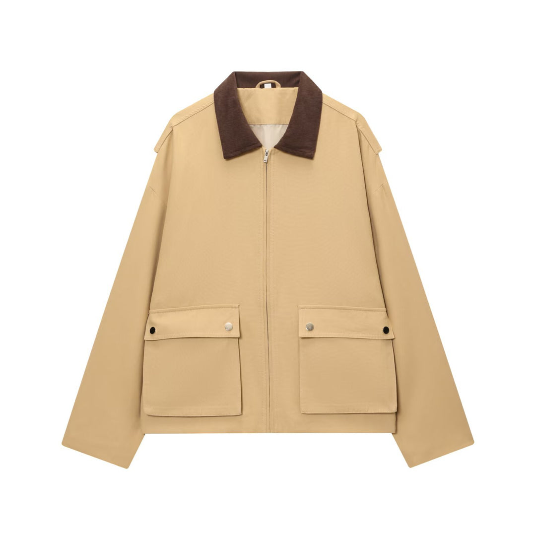 Damen Utility-Fieldjacke mit Cordkragen, Reißverschluss und aufgesetzten Klappentaschen Shop Nory