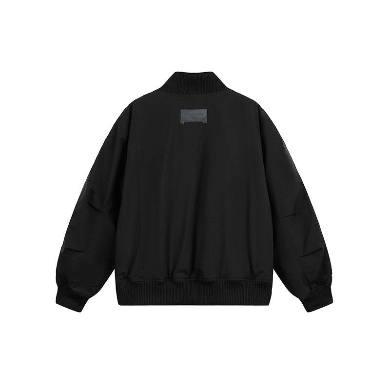 Unisex Boxy Bomberjacke im Oversize-Stil mit Rippbündchen und Zwei-Wege-Reißverschluss Shop Nory