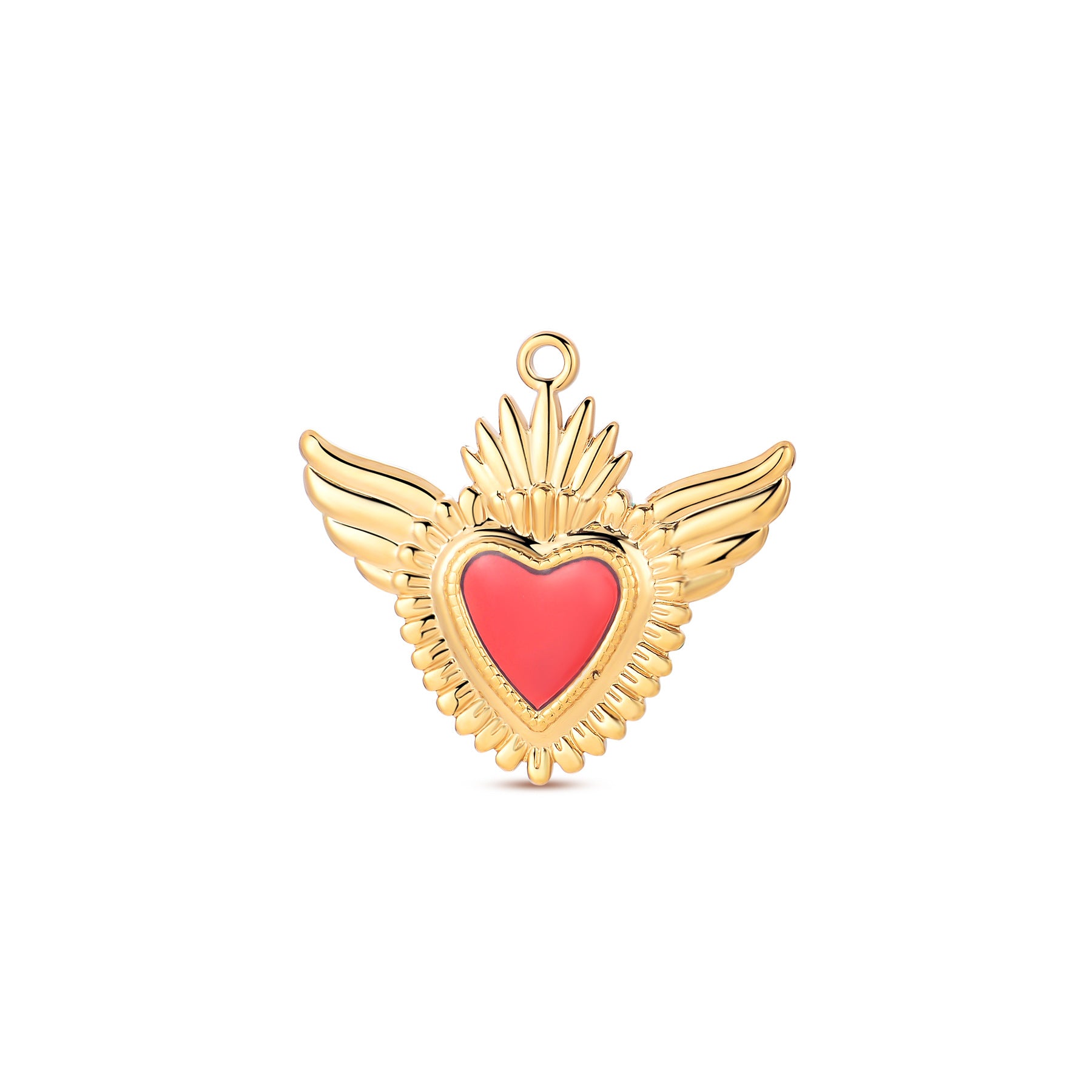 Damen Geschenk Anhänger in Herzform mit strahlendem Goldrahmen Shop Nory