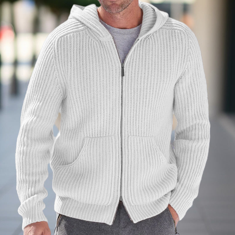 Herren Strickjacke mit Kapuze