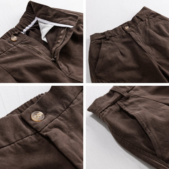 Herren Lockere Cargohose im Utility‑Stil mit verstärkten Kniepaneelen und konischem Bein Shop Nory