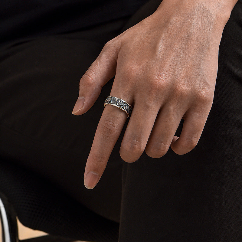 Damen Designer Ring mit kunstvollem Symbol- und Geometrie-Muster Shop Nory
