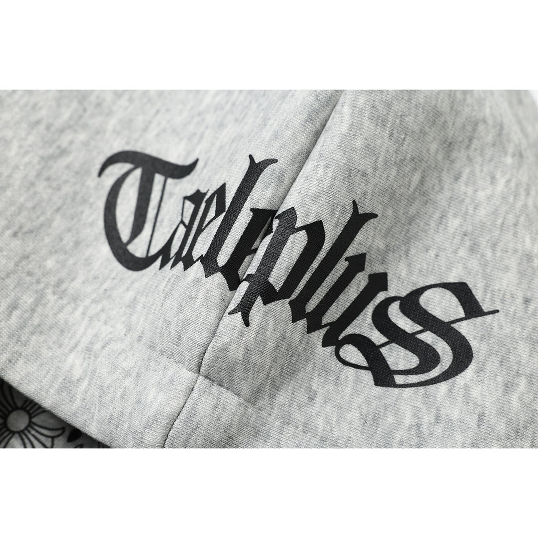 Unisex Kapuzenpullover im Urban‑Gothic‑Print mit geripptem Saum Shop Nory