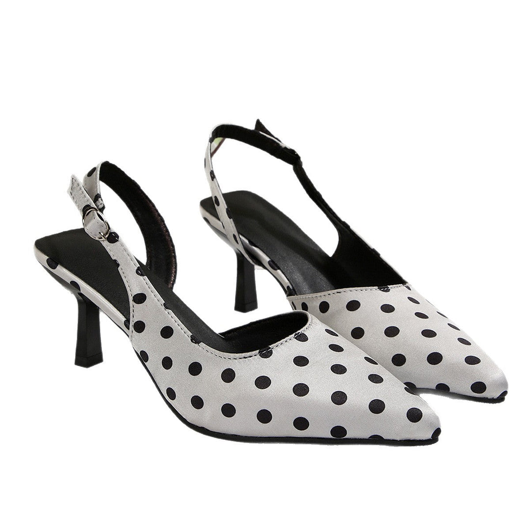 Damen Slingback-Pumps mit Punktmuster und elegantem Design