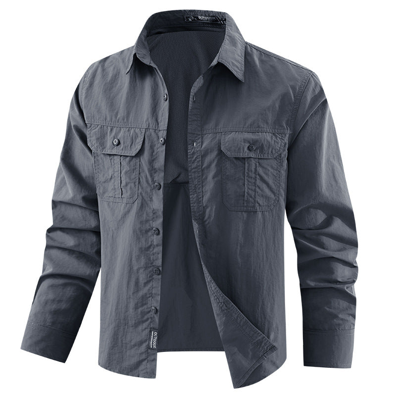 Herren Leichtes Outdoor-Hemd mit praktischen Taschen