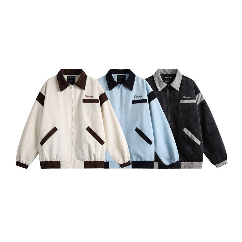 Unisex Harrington-Blousonjacke mit Strukturstoff und Kontrastbesatz Shop Nory