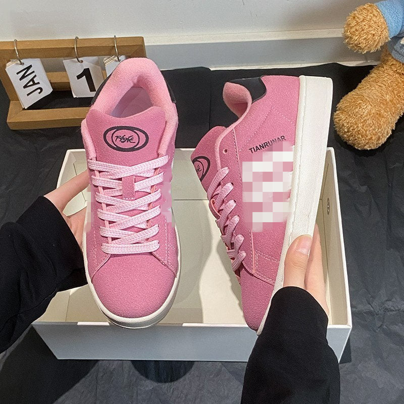 Damen niedriger Sneaker mit Gummisohle und Wildleder-Optik Shop Nory