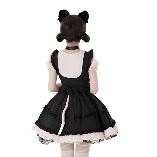 Damen verspieltes Katzenkostümkleid mit Rüschendetails und Zubehör Shop Nory
