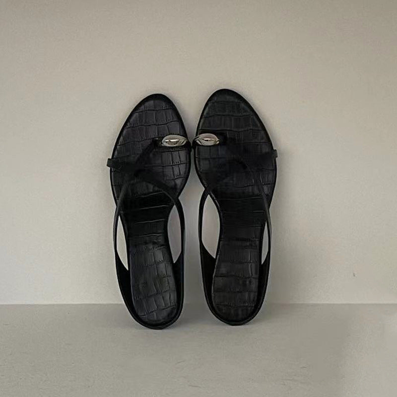 Damen elegante Sling-Sandalen mit modischem Riemendesign und komfortablem Absatz