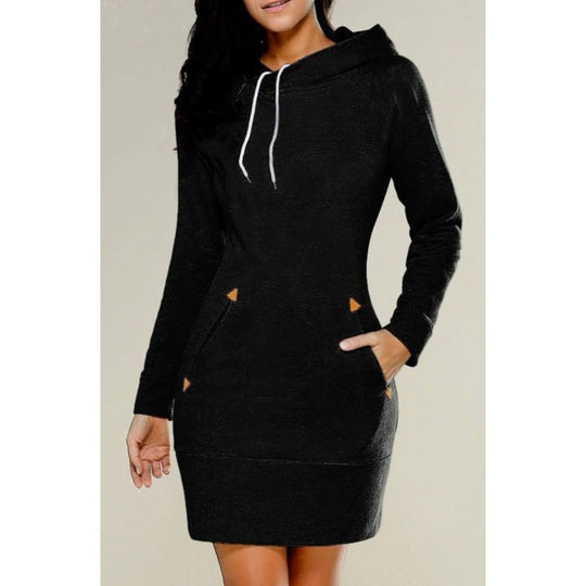 Damen Kapuzenkleid aus Sweat mit Kängurutaschen und taillierter Passform Shop Nory