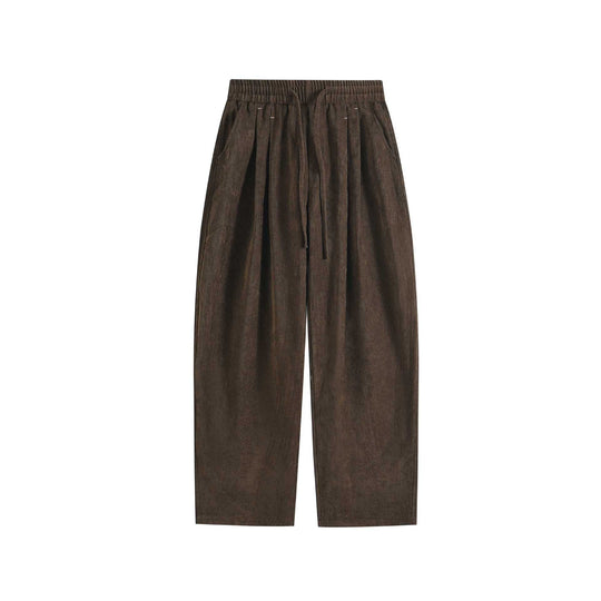 Damen Weite Palazzo-Hose mit elastischem Bund, Tunnelzug und Seitentaschen Shop Nory