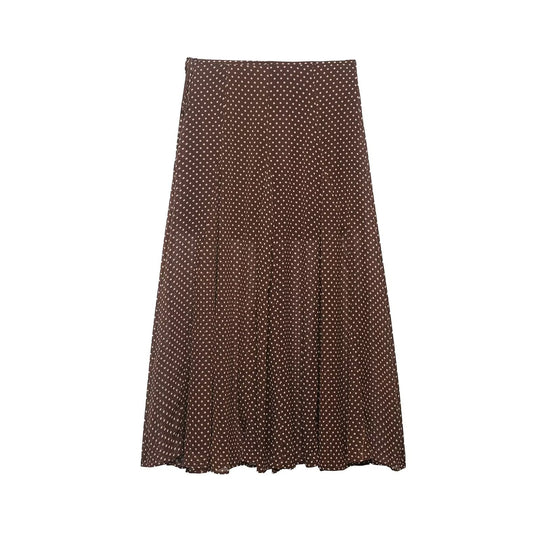 Damen Wickel‑Midirock aus Chiffon mit Polka‑Dot‑Muster Shop Nory