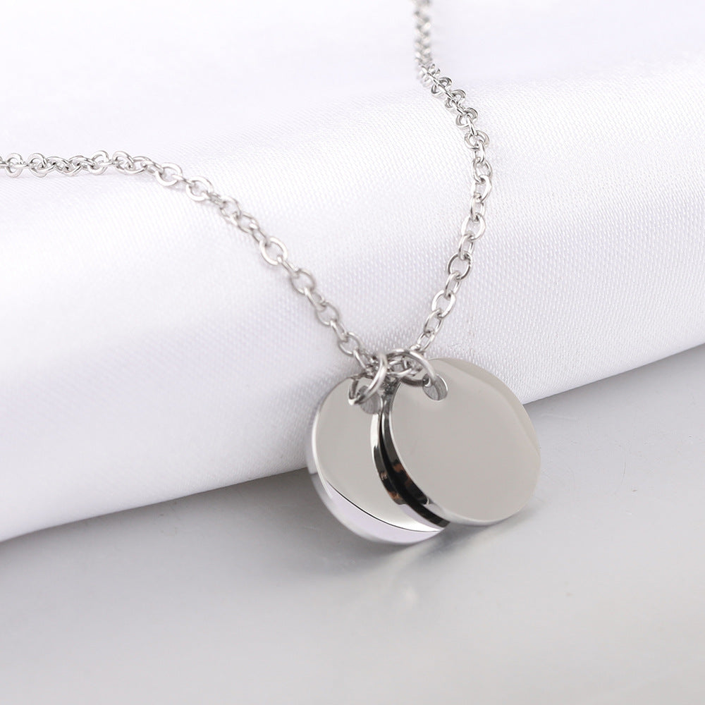 Damen Halskette mit gravierbarem Plättchen aus hochwertigem Edelstahl Shop Nory