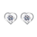 Damen Ohrringe mit herzförmigem Design und funkelnden Zirkonia Shop Nory