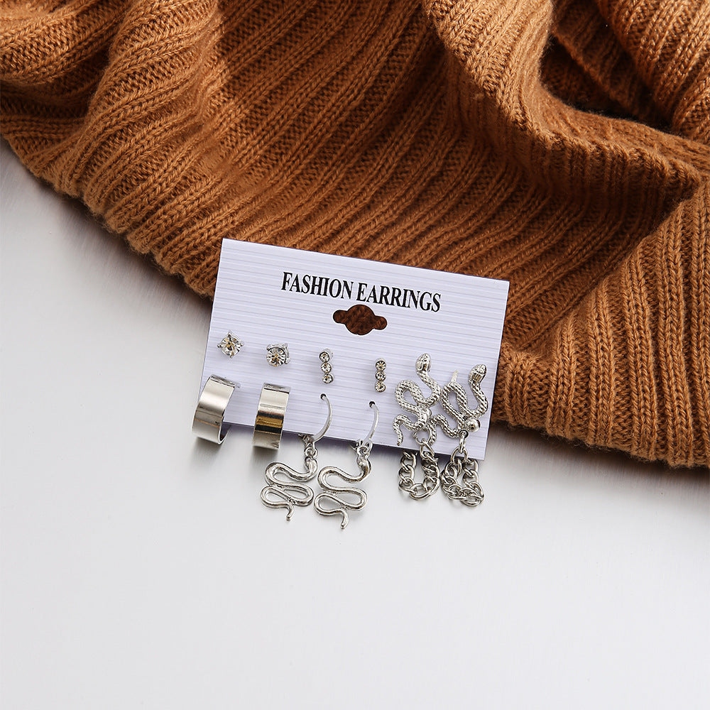 Damen Ohrringe-Set mit eleganten Designs und verschiedenen Anhängern Shop Nory