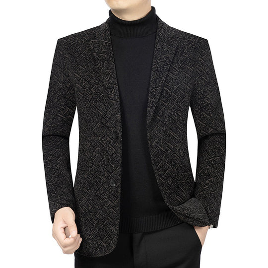 Herren Jacquard-Sakko im City-Stil aus Wollmix, unstrukturiert und halbgefüttert Shop Nory