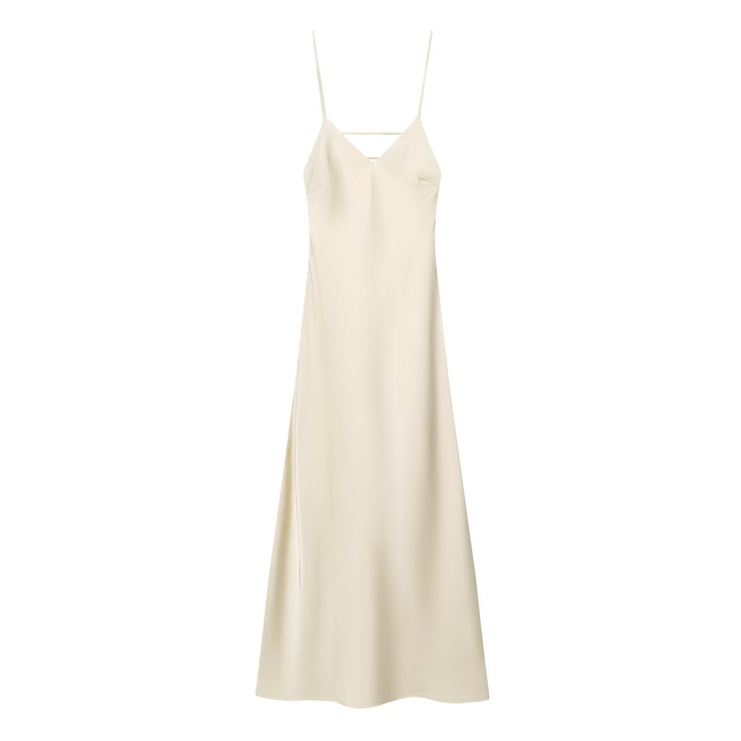 Damen Sommerliches Spaghettiträgerkleid mit schmeichelndem Schnitt und fließendem Stoff