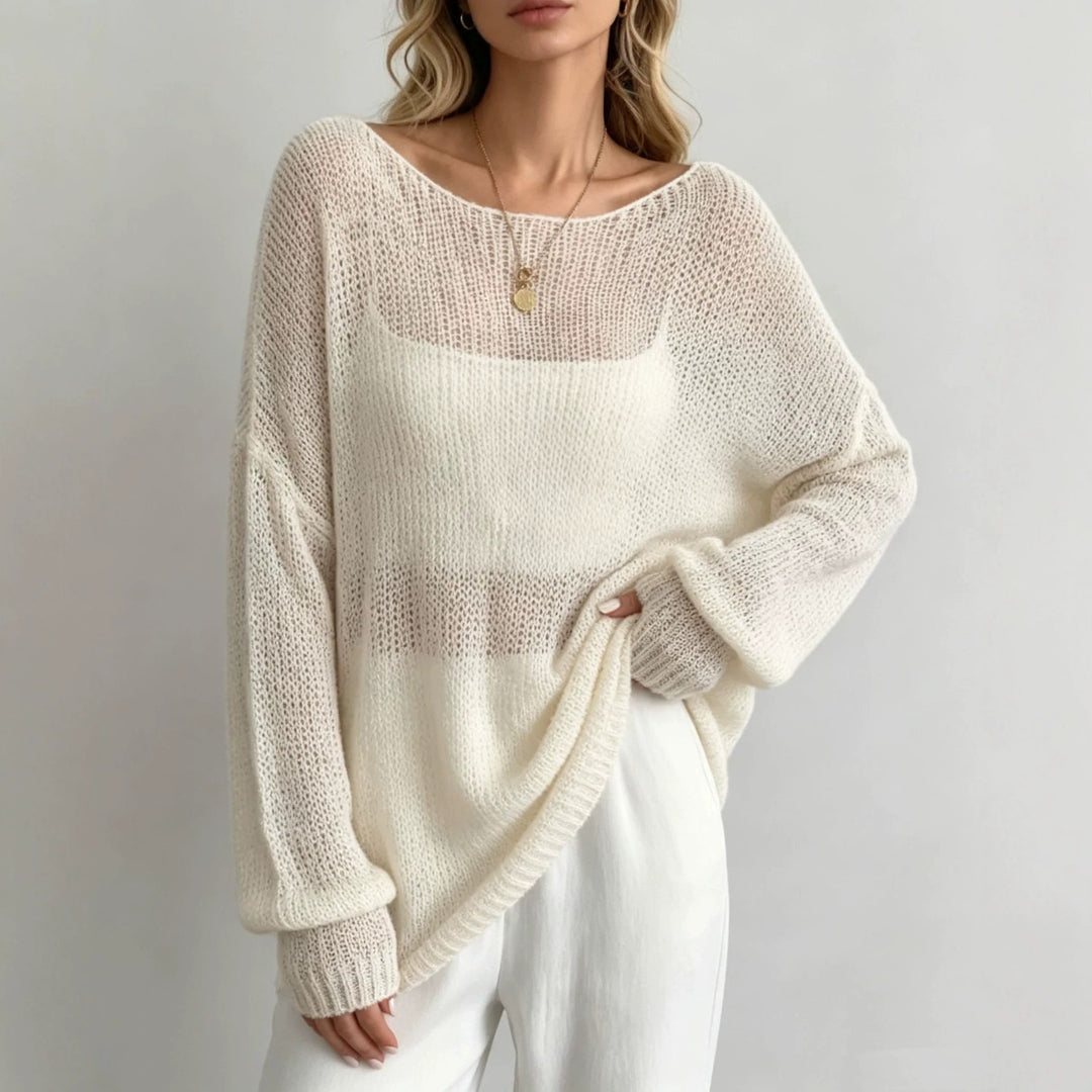 Damen Oversize Strickpullover mit transparentem Mohair‑Effekt Shop Nory