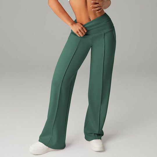 Damen High‑Waist Palazzo‑Sweatpants mit Bügelfalte und Komfortbund Shop Nory