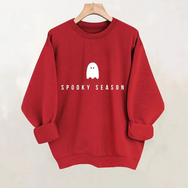 Unisex lässiges Halloween Sweatshirt mit Gespenst-Print und Oversize-Schnitt Shop Nory