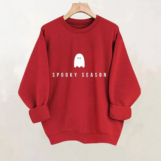 Unisex lässiges Halloween Sweatshirt mit Gespenst-Print und Oversize-Schnitt Shop Nory