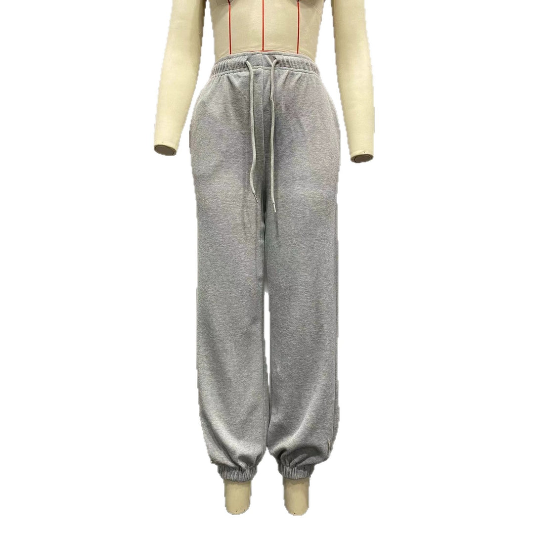Damen nan Cozy-Sweat-Palazzohose mit hohem Komfortbund, integriertem Kordelzug und gerafften Knöchelabschlüssen Shop Nory