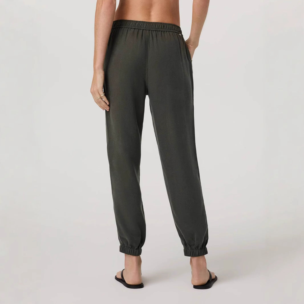 Damen Relax-Joggerhose mit hohem Gummibund und aufgesetzten Taschen Shop Nory