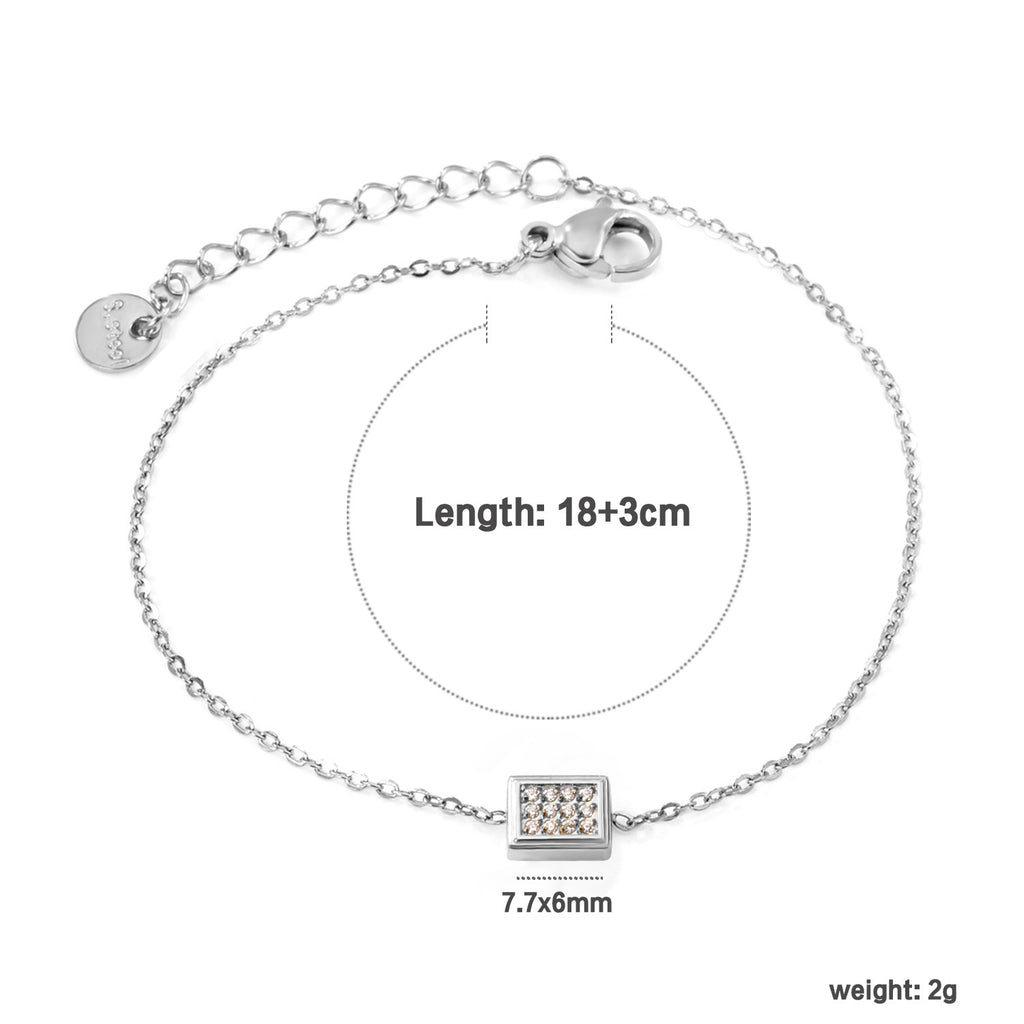 Damen elegant gestaltetes Armband mit funkelndem Hexagon-Anhänger Shop Nory