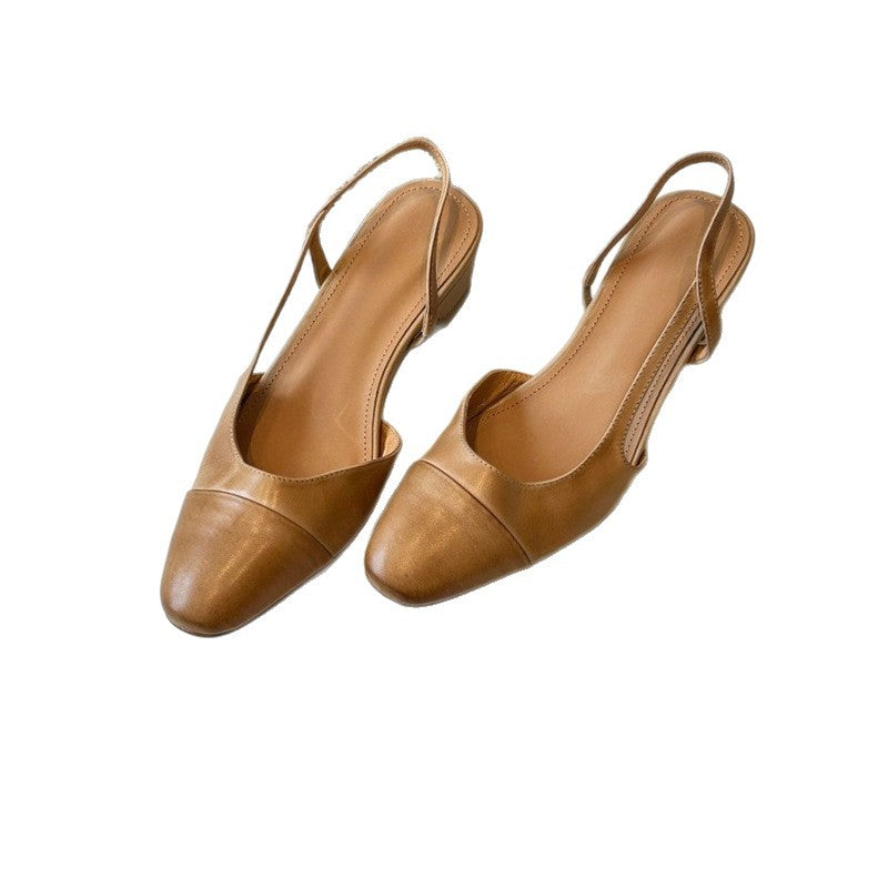 Damen Flache Slingback‑Ballerinas mit quadratischer Zehenbox und gepolstertem Komfortfußbett Shop Nory